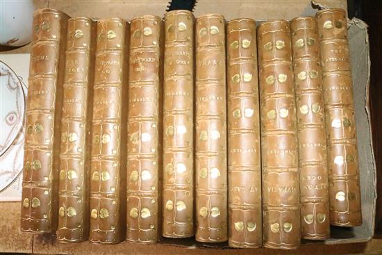 Charles Kingsley, Works, illustrated 1886-1889, Macmillan, 10 vols, attractive gilt-tooled three-quarter tan calf
